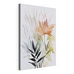 Canvas Schilderijen Schilderij van bloemen en bladeren