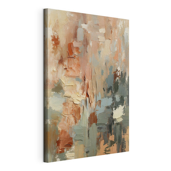 Een abstract kleurenpalet in zachte, ingetogen tinten Canvas Schilderijen Een abstract kleurenpalet in zachte, ingetogen tinten