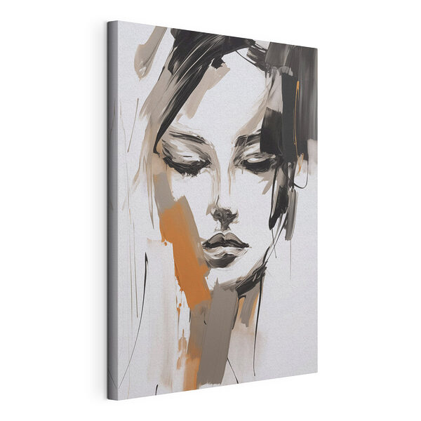 Schilderij van het gezicht van een vrouw Canvas Schilderijen Schilderij van het gezicht van een vrouw