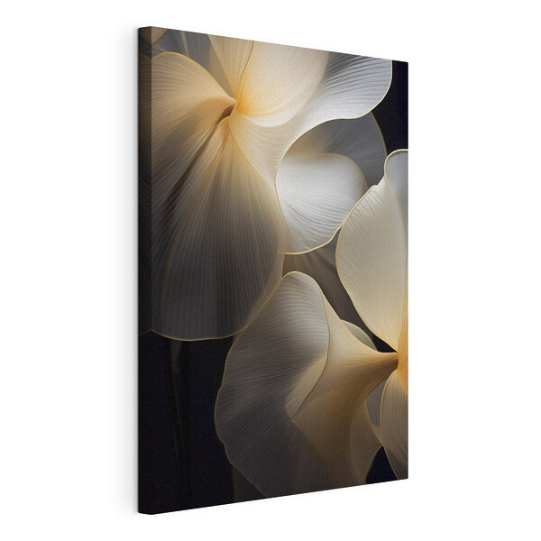 Canvas Schilderijen - Elegante bloemblaadjes in zachte tinten
