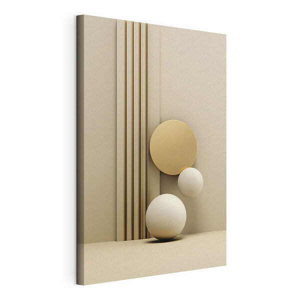 Moderne vormen in zachte tinten Canvas Schilderijen Moderne vormen in zachte tinten