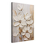 Canvas Schilderijen Schilderij van witte bloemen
