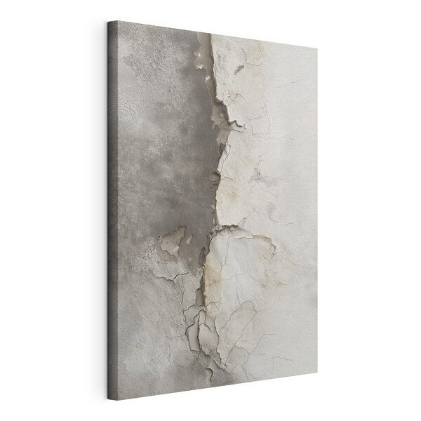 Canvas Schilderijen Gebarsten oppervlak met subtiel contrast