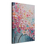 Canvas Schilderijen Schilderij van roze bloemen