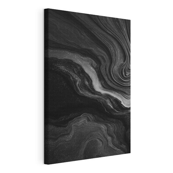 Canvas Schilderijen Zwart-wit oppervlak met wervelpatronen