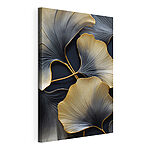 Canvas Schilderijen Elegante bladeren in contrasterende kleuren