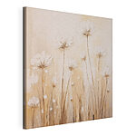 Canvas Schilderijen Schilderij van bloemen op een muur