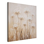 Canvas Schilderijen Schilderij van bloemen op een muur