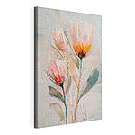 Canvas Schilderijen Schilderij van bloemen op een witte ondergrond