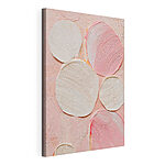 Canvas Schilderijen Groep witte en roze cirkels