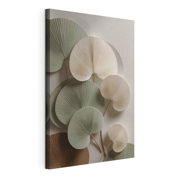 Canvas Schilderijen Groep ronde papieren blaadjes