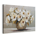 Canvas Schilderijen Schilderij van bloemen in een vaas