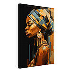 Canvas Schilderijen Vrouw met een hoofddoek