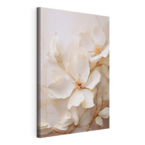 Verfijnde bloesems tegen een zachte achtergrond Canvas Schilderijen Verfijnde bloesems tegen een zachte achtergrond