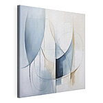 Canvas Schilderijen Schilderij van een blauw-wit kunstwerk