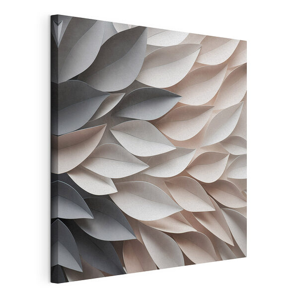 Canvas Schilderijen Op de natuur geïnspireerd bladmotief van papier