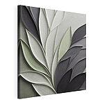 Canvas Schilderijen Ontwerp met elegante bladeren in zachte tinten