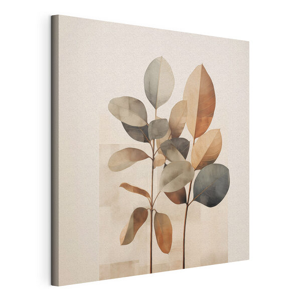 Plant met bladeren eraan Canvas Schilderijen Plant met bladeren eraan