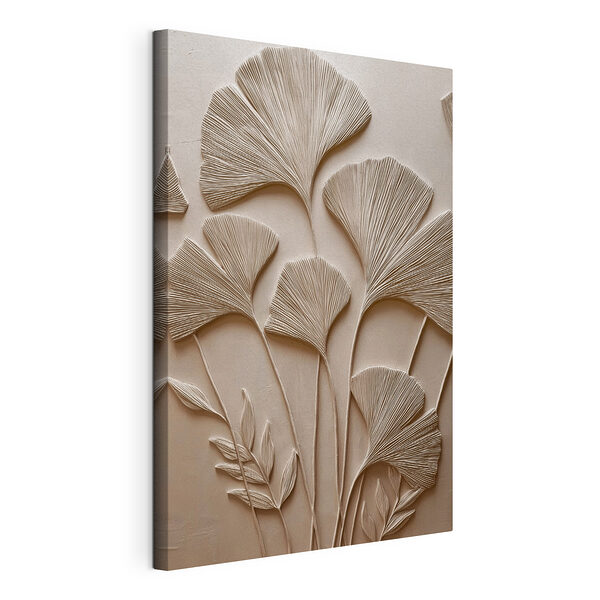 Wanddecoratie met bladeren en bloemen Canvas Schilderijen Wanddecoratie met bladeren en bloemen