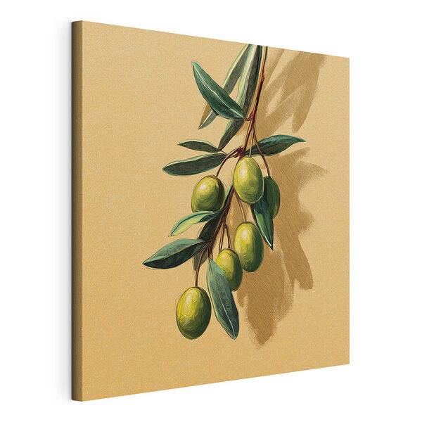 Canvas Schilderijen Groen fruit aan een tak