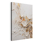 Canvas Schilderijen Witte en bruine verf
