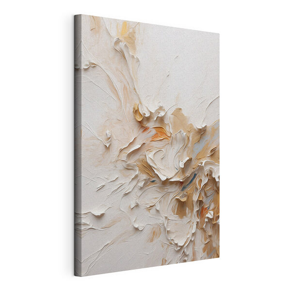 Witte en bruine verf Canvas Schilderijen Witte en bruine verf