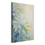 Canvas Schilderijen Schilderij van bladeren op een witte ondergrond