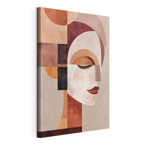 Het gezicht van een vrouw in verschillende kleuren Canvas Schilderijen Het gezicht van een vrouw in verschillende kleuren