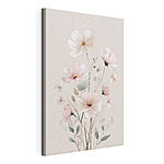 Canvas Schilderijen Verfijnde bloemen in zachte pasteltinten