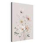 Canvas Schilderijen Verfijnde bloemen in zachte pasteltinten