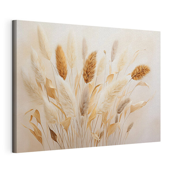 Een bosje tarwe op een witte achtergrond Canvas Schilderijen Een bosje tarwe op een witte achtergrond