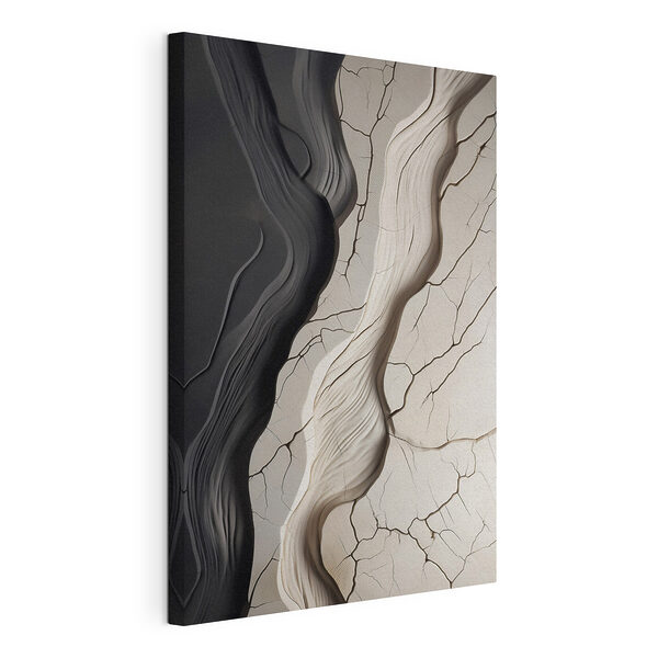 Abstracte contouren in licht en schaduw Canvas Schilderijen Abstracte contouren in licht en schaduw