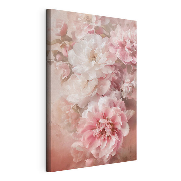 Boeket van roze en witte bloemen Canvas Schilderijen Boeket van roze en witte bloemen