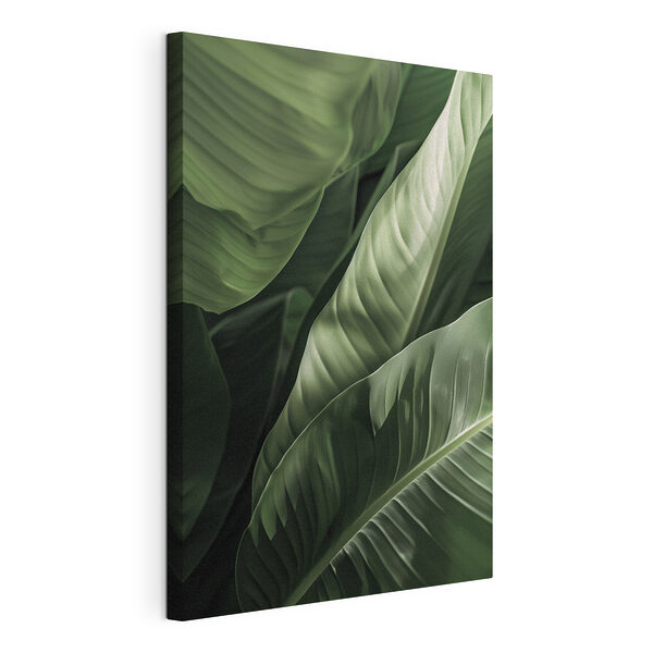 Canvas Schilderijen Weelderige groene bladeren in perfecte harmonie