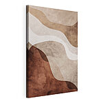 Canvas Schilderijen Bruin en wit golvend patroon