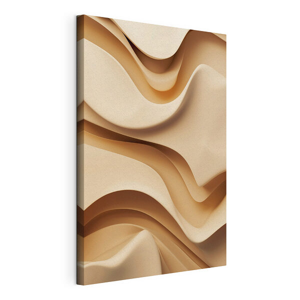 Vloeiende rondingen in zachte tinten Canvas Schilderijen Vloeiende rondingen in zachte tinten