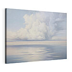 Canvas Schilderijen Een groot wateroppervlak met wolken aan de hemel