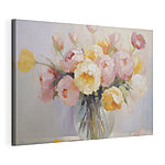 Canvas Schilderijen Schilderij van bloemen in een vaas