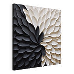 Canvas Schilderijen Zwart-witte bloem