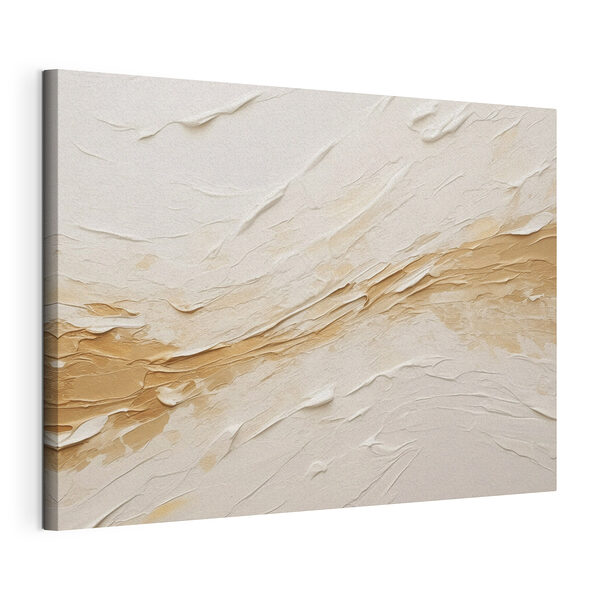 Canvas Schilderijen Zachte golven met romige texturen