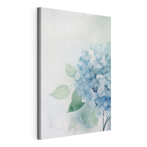Canvas Schilderijen Zachtblauwe bloesems in zachte tinten