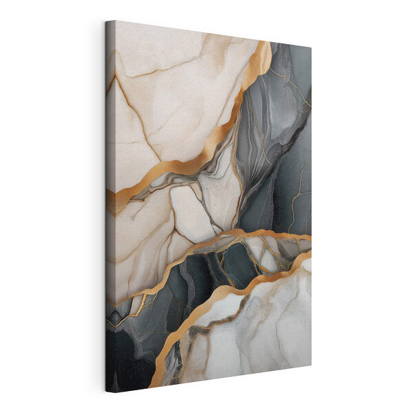Canvas Schilderijen Elegante krullen in aardetinten