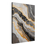 Canvas Schilderijen Elegante golven in zwart en wit
