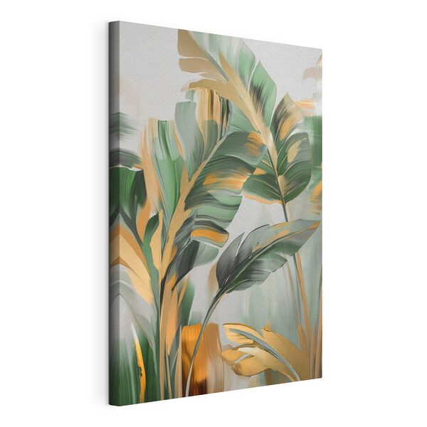 Canvas Schilderijen - Levendig blad in artistieke stijl