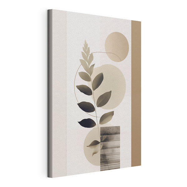 Canvas Schilderijen Blad aan een tak