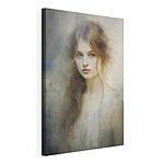 Canvas Schilderijen Vrouw met lang haar