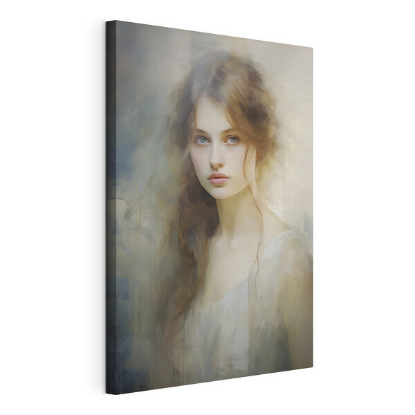 Vrouw met lang haar Canvas Schilderijen Vrouw met lang haar