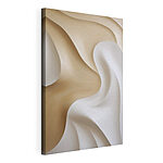 Canvas Schilderijen Witte en bruine golvende stof
