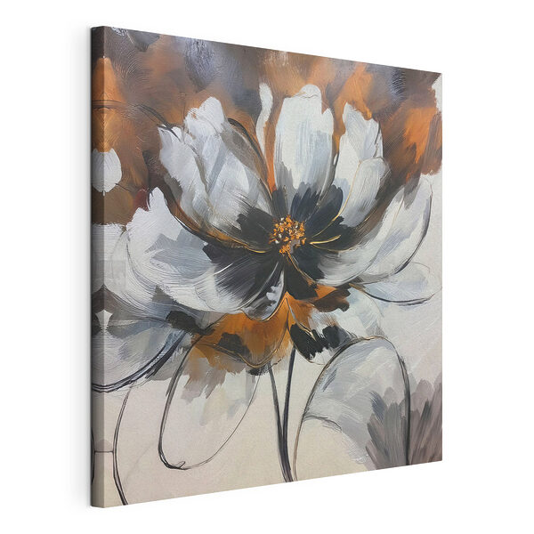 Schilderij van een bloem Canvas Schilderijen Schilderij van een bloem