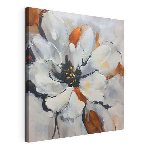 Schilderij van een bloem Canvas Schilderijen Schilderij van een bloem